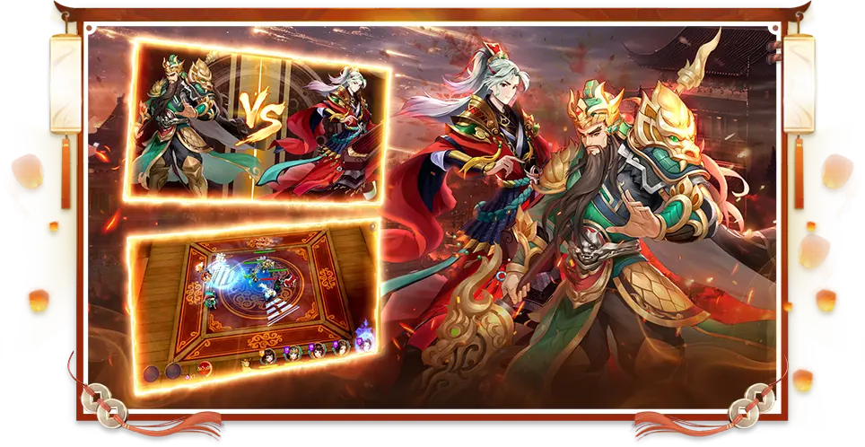 ฉากต่อสู้ในโหมดท้าประลองชิงความเป็นหนึ่งของเกมสามก๊กไร้พ่าย